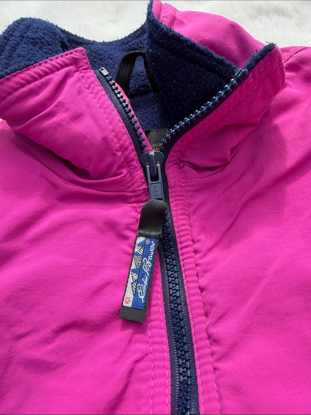 Vintage Eddie Bauer fleece lined windbreaker ski jacket - women’s medium magenta - Picture 6 of 9